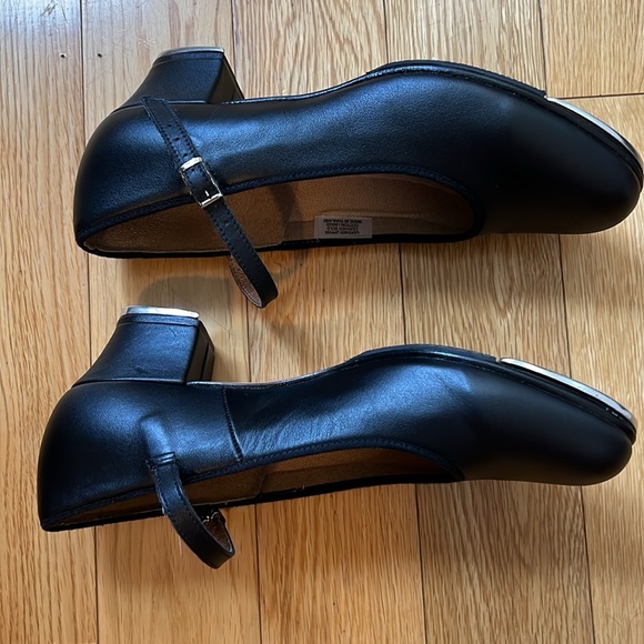 Bloch Matte Black Leather Mary Jane Tap Shoes EUC Size 9 1/2 - Picture 5 of 9